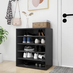 Shoe Cabinet High Gloss Black 60x35x70 cm Engineered Wood
