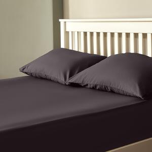 The Willow Manor 100% Cotton Percale Single Fitted Sheet - Graphite