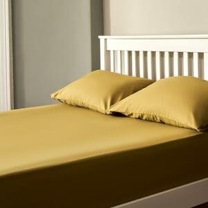 The Willow Manor 100% Cotton Percale Double Fitted Sheet - Olive