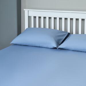The Willow Manor 100% Cotton Percale Single Fitted Sheet - Bluebell