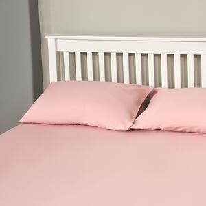 The Willow Manor 100% Cotton Percale Single Fitted Sheet - Blush