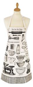 Ulster Weavers Vintage Baking Oil Cloth Apron Grey, Black and White