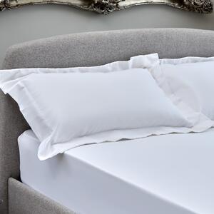 The Willow Manor Egyptian Cotton Sateen 300 Thread Count Oxford Pillowcase Pair - Glacier White