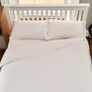The Willow Manor Easy Care Percale Single Duvet Set - White