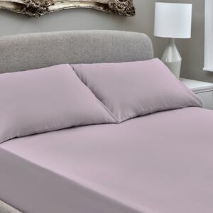 The Willow Manor Egyptian Cotton Sateen 300 Thread Count Single Fitted Sheet - Dusky Fig