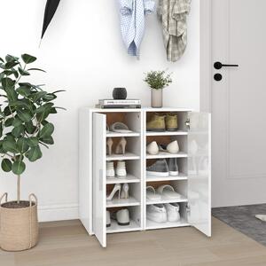 Shoe Cabinets 2 pcs High Gloss White 32x35x70 cm Engineered Wood