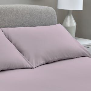 The Willow Manor Egyptian Cotton Sateen 300 Thread Count Housewife Pillowcase Pair - Dusky Fig