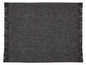 Set of 2 Chambray Weave Black Placemats Black