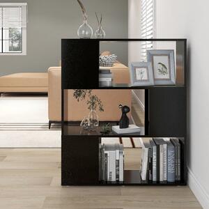 Book Cabinet Room Divider Black 80x24x94 cm Chipboard
