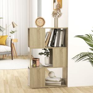 Book Cabinet Room Divider Sonoma Oak 60x24x94 cm Chipboard