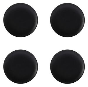 Set of 4 Maxwell & Williams Caviar 20cm Black Coupe Plates Black