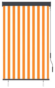 Outdoor Roller Blind 100x250 cm White and Orange