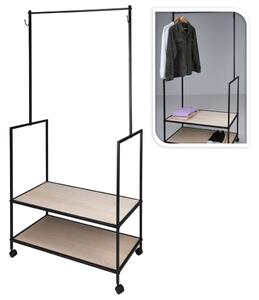 H&S Collection Coat Rack with 2 Hooks Metal