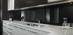 Zenolite Acrylic Kitchen Splashback Panel - 760 x 700 x 4mm - Black