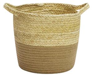 Neutral Corn and Jute Medium Woven Basket