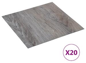 Self-adhesive Flooring Planks 20 pcs PVC 1.86 m² Light Brown