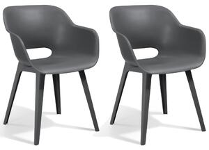 Allibert Outdoor Chairs Akola 2 pcs Grey