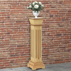 Classic Square Pillar Plant Stand Light Wood 17x17x66 cm MDF