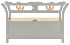 Storage Bench 126 cm Grey Solid Fir Wood