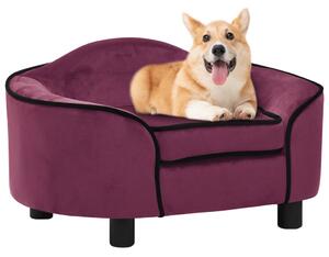 Dog Sofa Burgundy 67x47x36 cm Plush