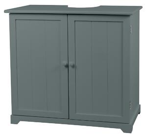 Classic Grey Under Sink 2 Door 1 Shelf Bathroom Storage Unit