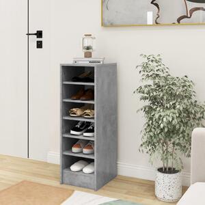 Shoe Cabinet Concrete Grey 31.5x35x90 cm Engineered Wood