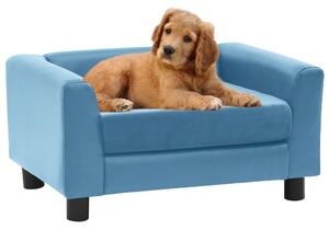 Dog Sofa Foam Cushion Turquoise 60x43x30 cm Plush&Faux Leather