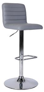 Chet Height Adjustable Faux Leather Bar Stool - Grey