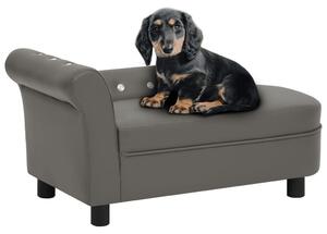 Dog Sofa Grey 83x45x42 cm Faux Leather