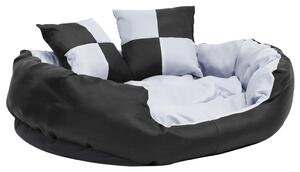 Reversible & Washable Dog Cushion Grey and Black 85x70x20 cm
