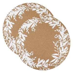 Country Living Winter Eucalyptus Cork Placemats - 2 Pack