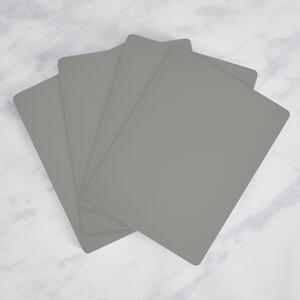 Set of 2 Painted Wooden Placemats Grey