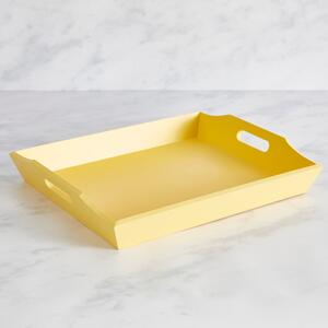 Painted Wooden Tray Lemon Yellow