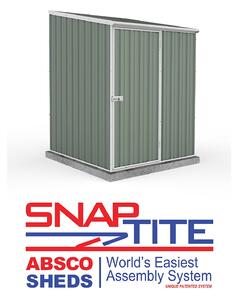 Absco 5 x 5ft Space Saver Metal Pent Shed - Green