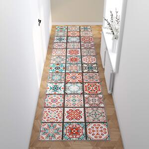 Printed Carpet Runner Washable Foldable 100x400 cm Polyester