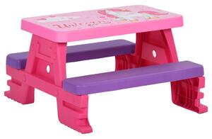 Kids Picnic Table with Benches 79x69x42 cm Pink