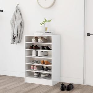 Shoe Cabinet High Gloss White 60x35x92 cm Engineered Wood