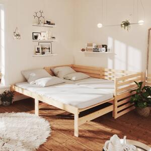 Pull-out Day Bed Solid Pinewood 2x(90x200) cm