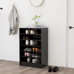Shoe Cabinet High Gloss Black 60x35x92 cm Engineered Wood