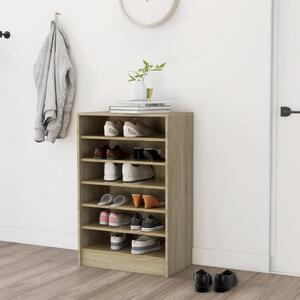 Shoe Cabinet Sonoma Oak 60x35x92 cm Chipboard