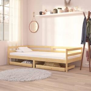 Day Bed Drawers 2 pcs Solid Pinewood