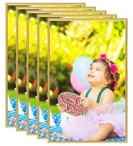 Photo Frames Collage 5 pcs for Wall or Table Gold 13x18 cm MDF