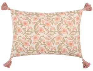 Delphine Floral Tasselled 40cm x 60cm Filled Cushion Coral