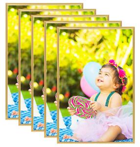Photo Frames Collage 5 pcs for Wall or Table Gold 42x59.4cm MDF