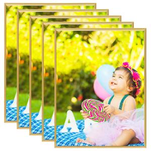 Photo Frames Collage 5 pcs for Wall or Table Gold 20x25 cm MDF