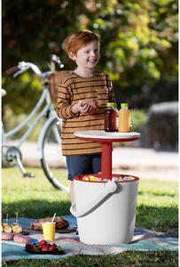 Keter GoBar Outdoor Ice Cooler Table Garden Furniture - Red / White