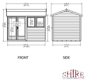 Shire 10 x 7ft Double Door Garden Office