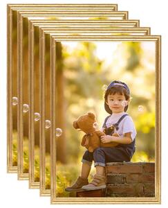 Photo Frames Collage 5 pcs for Wall or Table Gold 50x70 cm MDF
