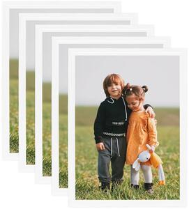 Photo Frames Collage 5 pcs for Wall or Table White 50x70 cm MDF