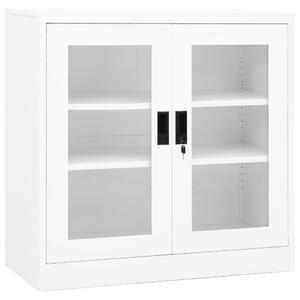 Office Cabinet White 90x40x90 cm Steel